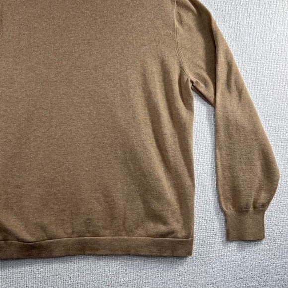 J. Crew Tan Cotton Crewneck Long Sleeve Sweater Men's Size L - Picture 12 of 16